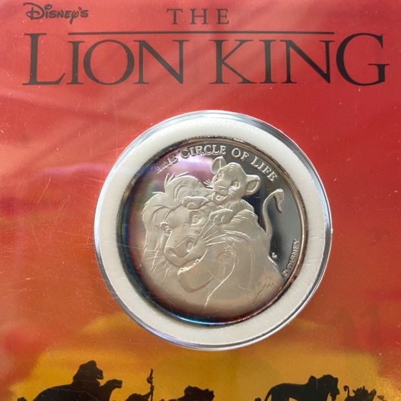 Vintage Disney Lion King 1994 Commemorative 999 Sterling Silver coin - Picture 2 of 6